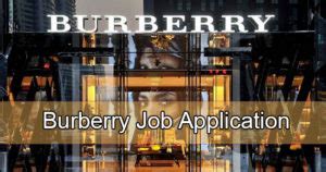 burberry job application.